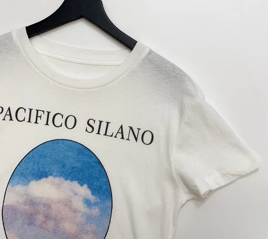 Acne Studios 아크네 스튜디오 로고 프린트 코튼 리넨 슬림핏 티셔츠 이미지 2