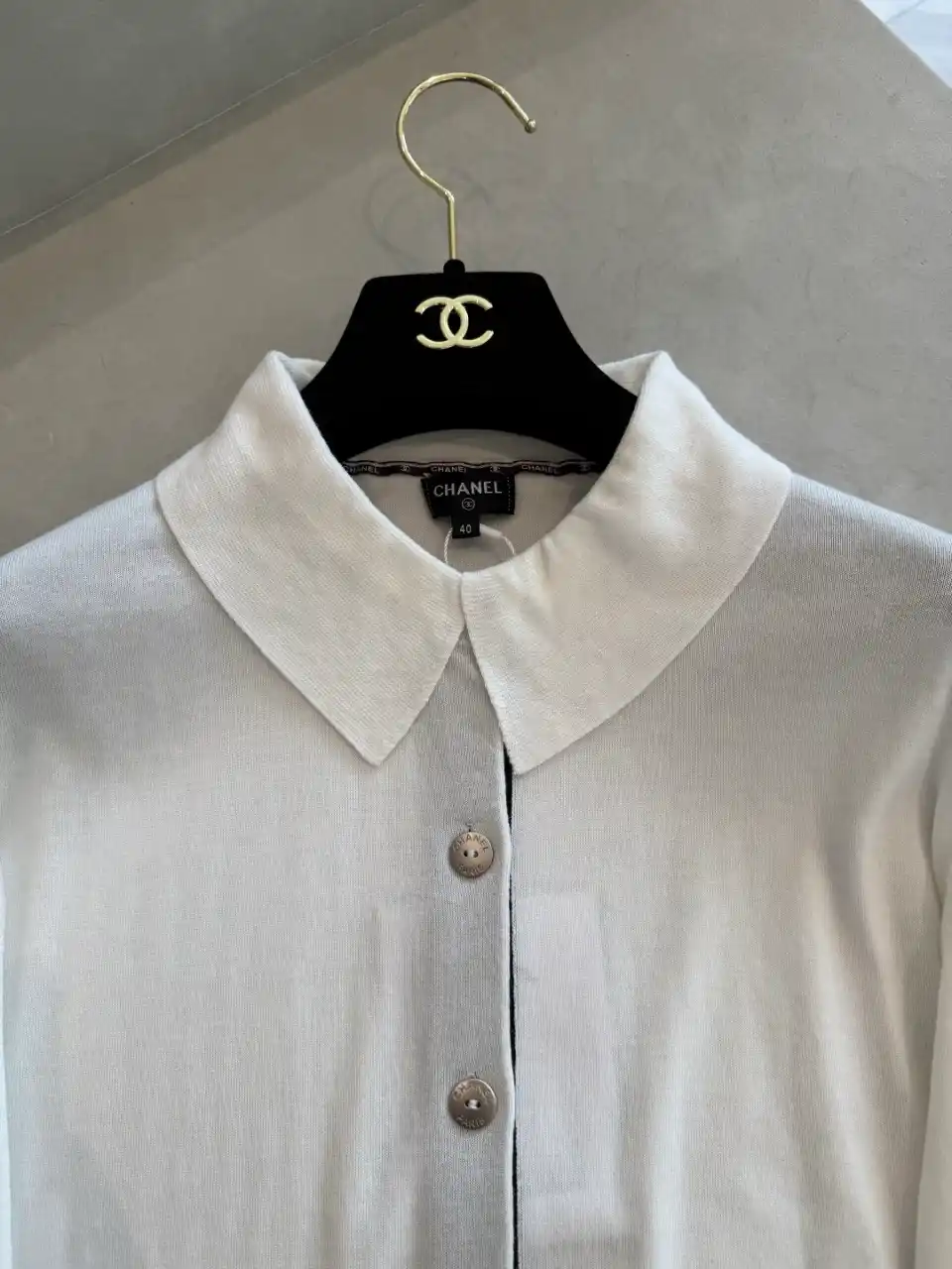 CHANEL 샤넬 캐시미어 블렌드 칼라 니트 가디건 이미지 2