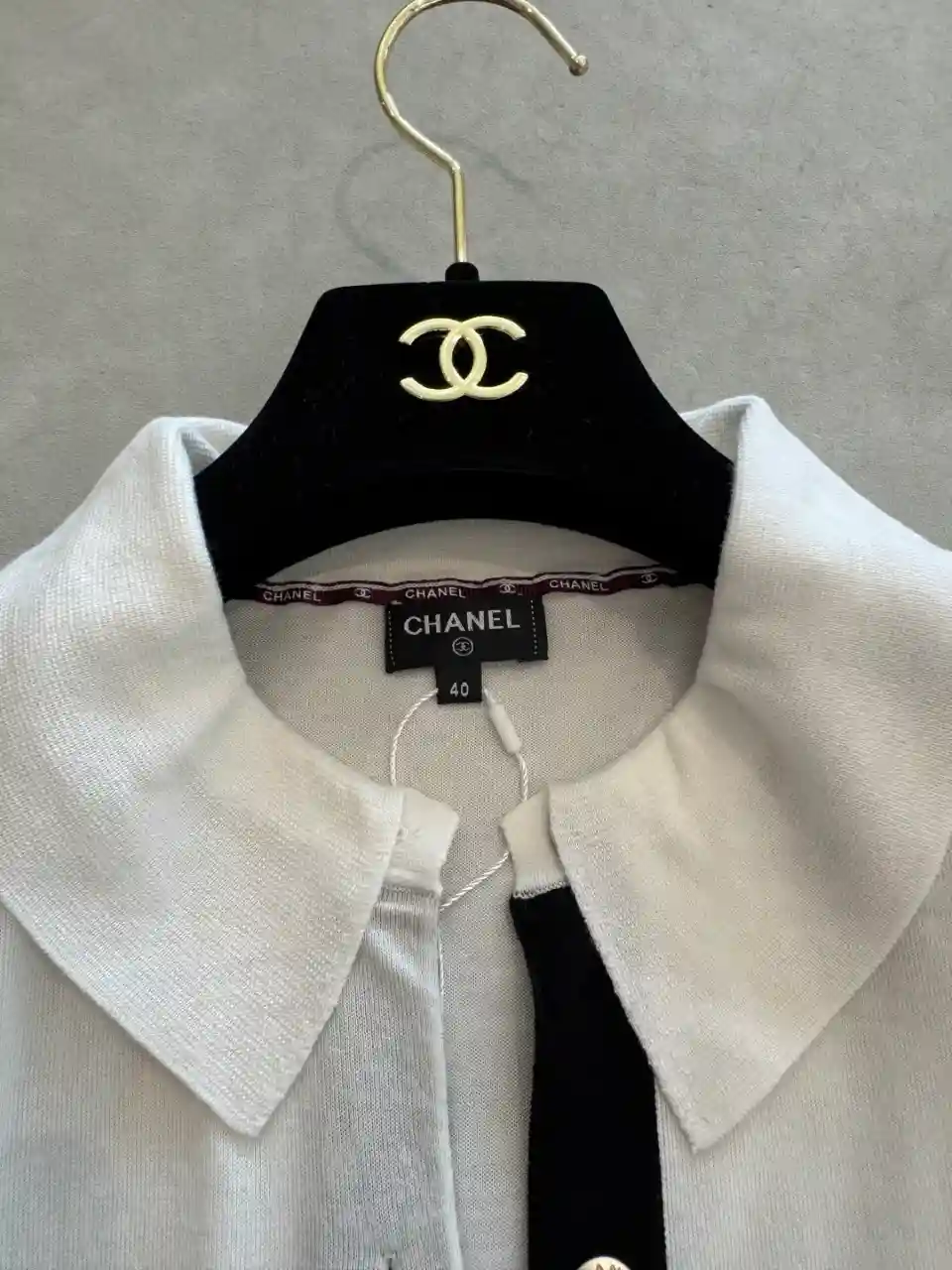 CHANEL 샤넬 캐시미어 블렌드 칼라 니트 가디건 이미지 3