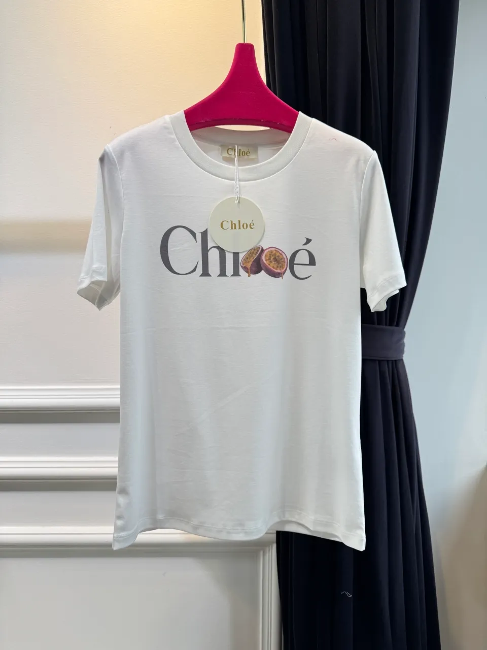 Chloé 끌로에 패션프루트 로고 프린트 코튼 티셔츠 이미지 1