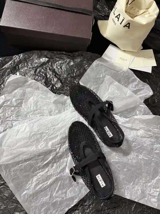 ALAÏA 알라이아 피시넷 발레 플랫 슈즈 이미지 2
