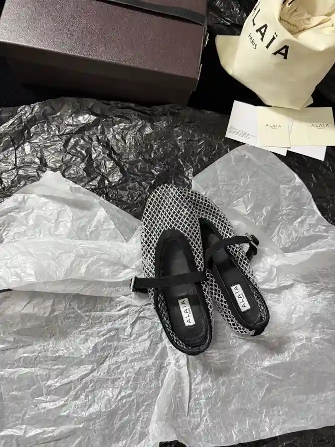 ALAÏA 알라이아 피시넷 발레 플랫 슈즈 이미지 2