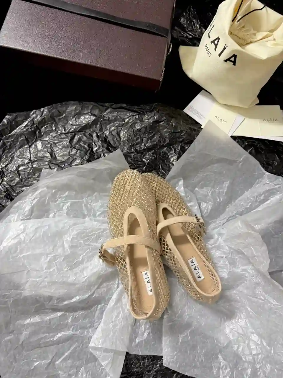ALAÏA 알라이아 피시넷 발레 플랫 슈즈 이미지 2
