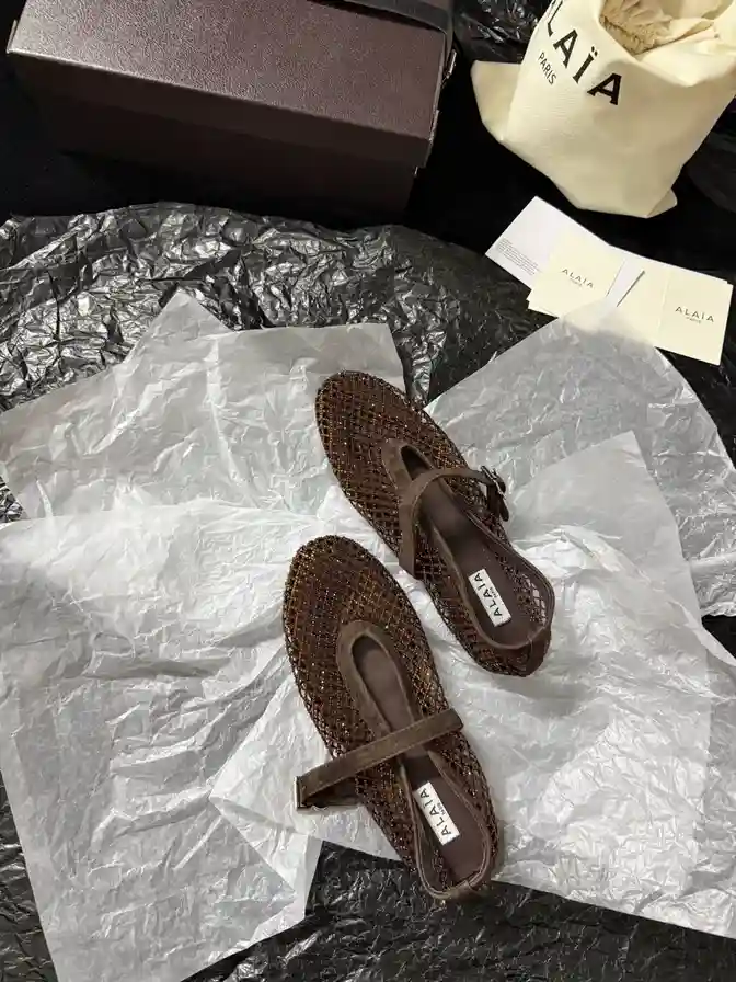 ALAÏA 알라이아 피시넷 발레 플랫 슈즈 이미지 2