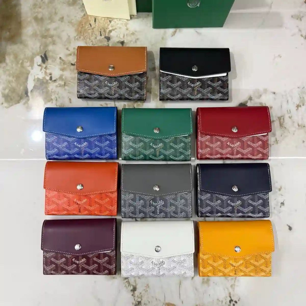GOYARD 고야드 생 가브리엘 지갑 (블랙, 화이트, 그레이, 그린, 오렌지) 이미지 6