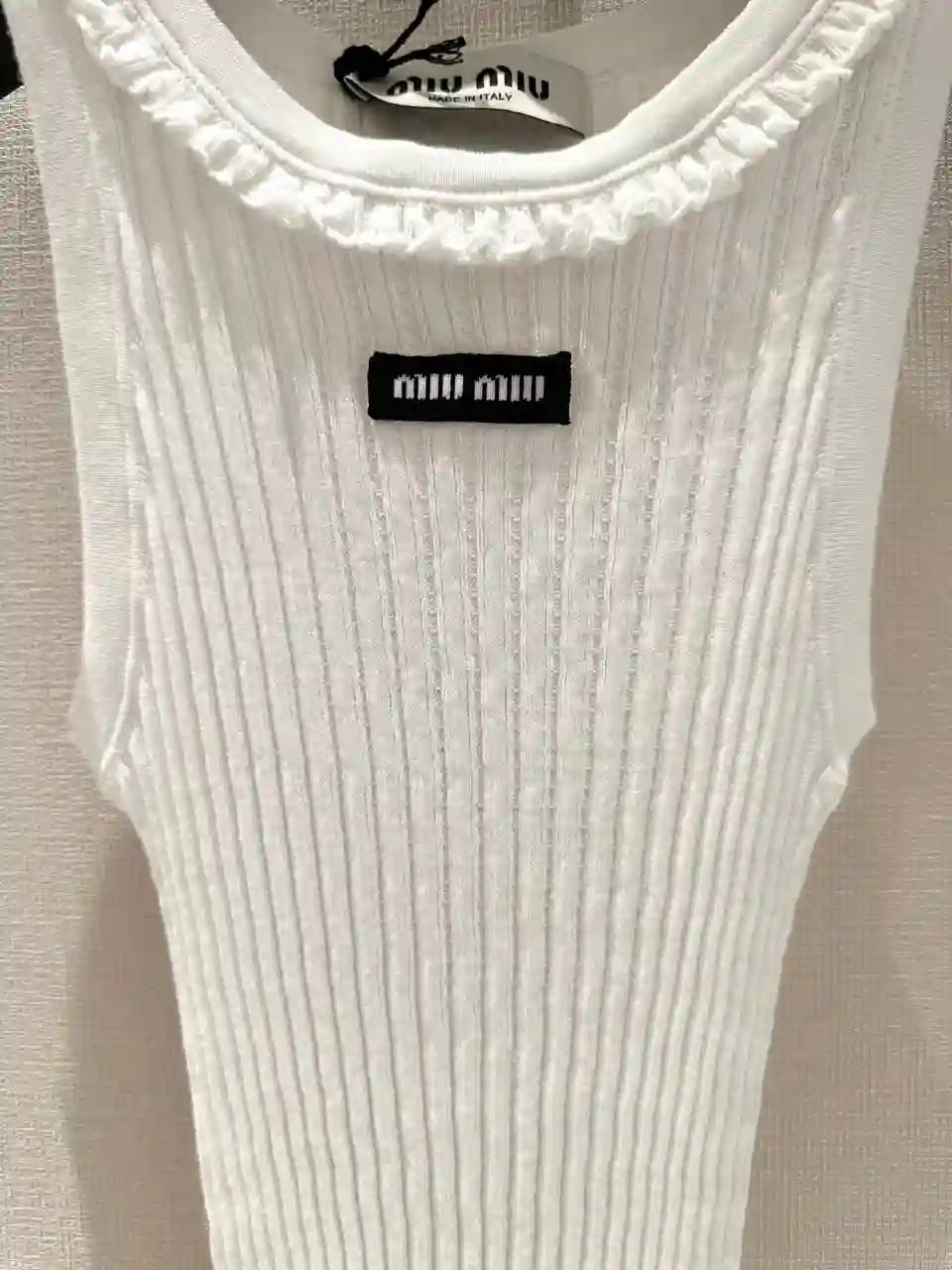 MIU MIU 미우미우 실크 탱크 탑 이미지 2
