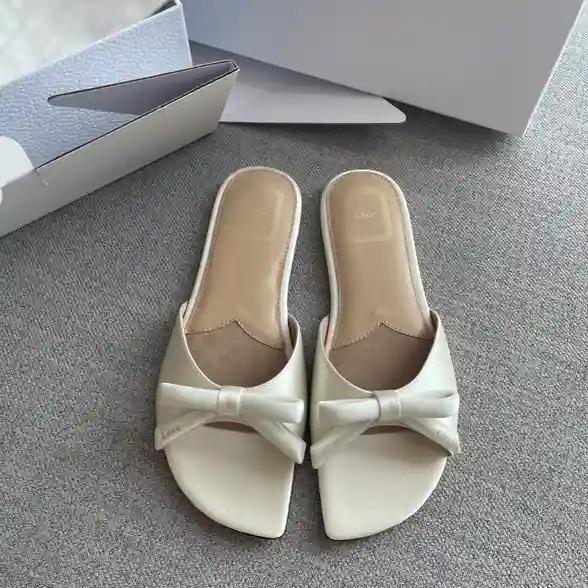 DIOR 디올 오블리크 보우 리본 여성 뮬 슬리퍼 샌들 이미지 3