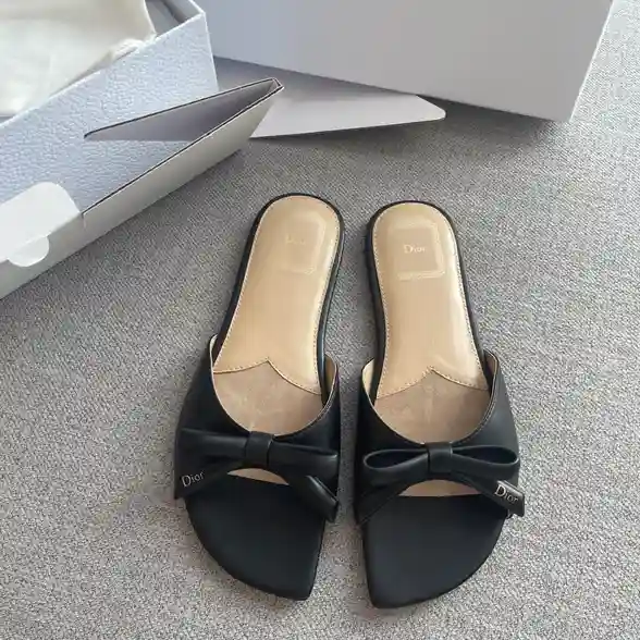 DIOR 디올 오블리크 보우 리본 여성 뮬 슬리퍼 샌들 이미지 2